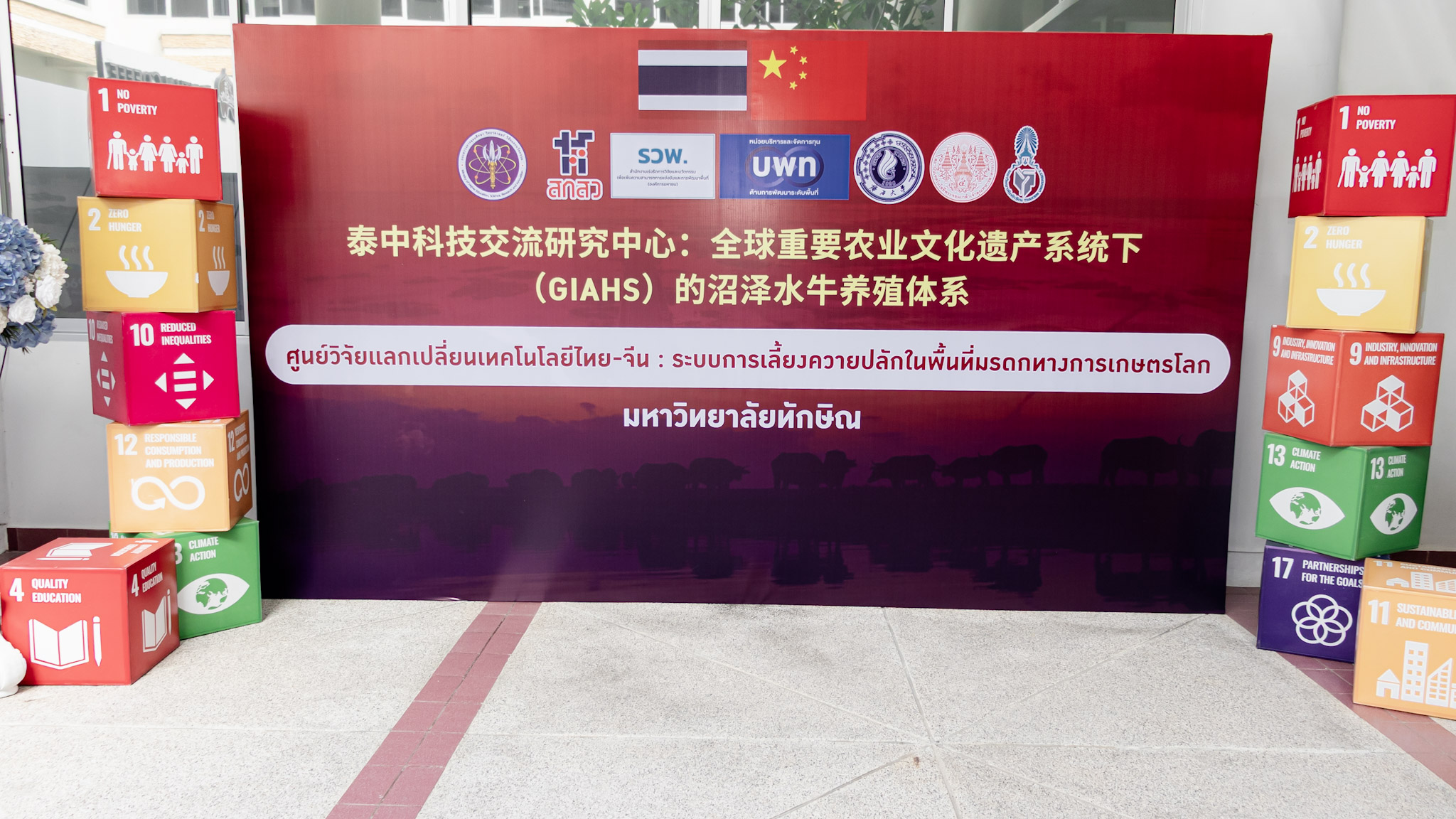 ม.ทักษิณ ขับเคลื่อนศูนย์วิจัยแลกเปลี่ยนเทคโนโลยีไทย–จีน พัฒนาระบบการเลี้ยงควายปลัก สู่การจัดการความยากจนเชิงพื้นที่อย่างยั่งยืน